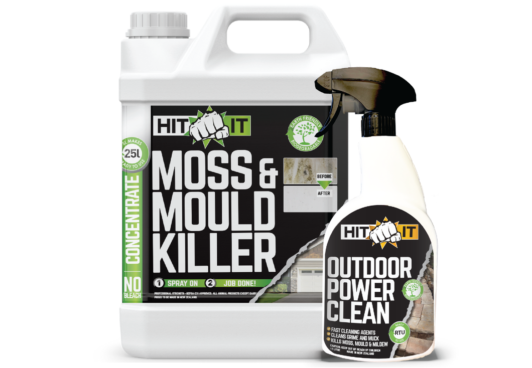 Moss and Mould Killer Concentrate & Outdoor Power Clean Bundle Pack